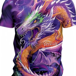 T-Shirts Purple Dragon 002